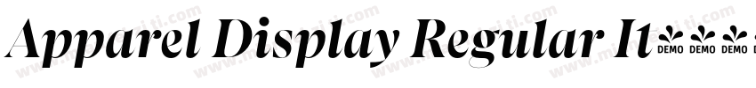 Apparel Display Regular It字体转换